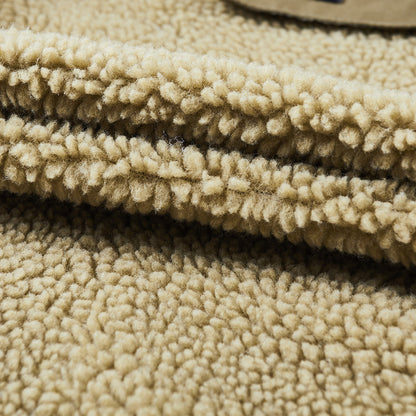 Men's warm fleece jacket with hood and insulating inner lining Skorter