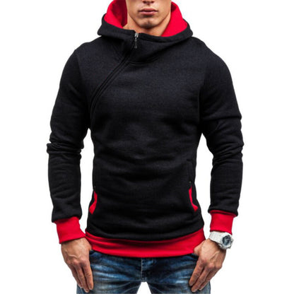 Men's stylish hoodie with side zipper and contrasting sleeves Skorter
