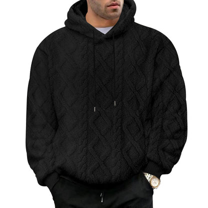 Men's cozy Sherpa hoodie Skorter