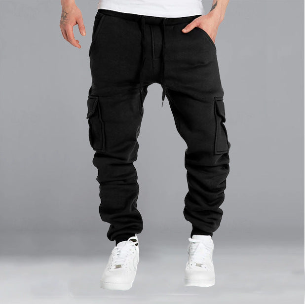 Men's stylish cargo pants with elastic waistband and practical side pockets Skorter