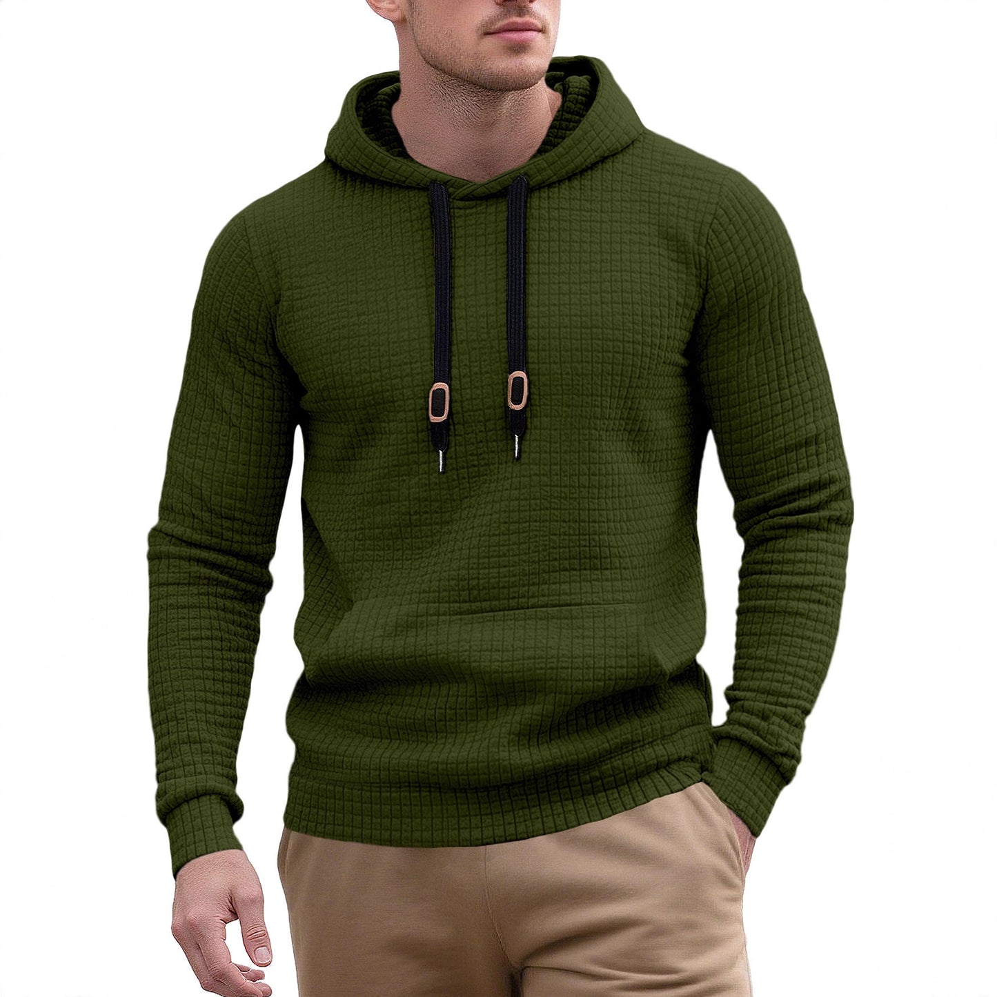 Men's stylish hoodie with textured design Skorter