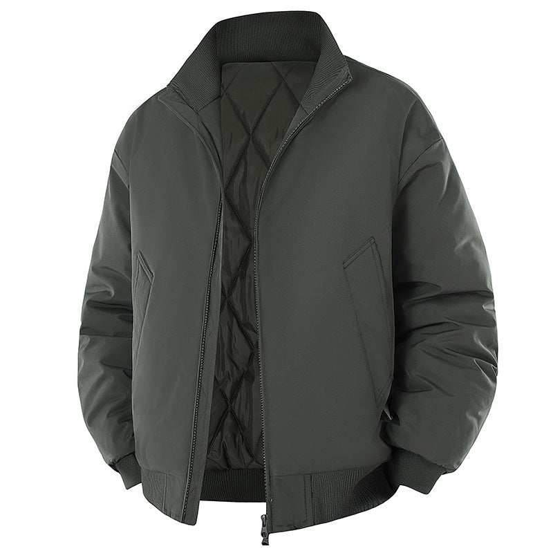 Men's Stylish Quilted Jacket with High Collar Skorter
