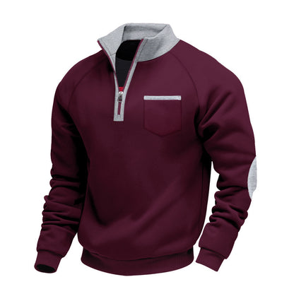 Men's sweatshirt with stand-up collar and practical pockets Skorter