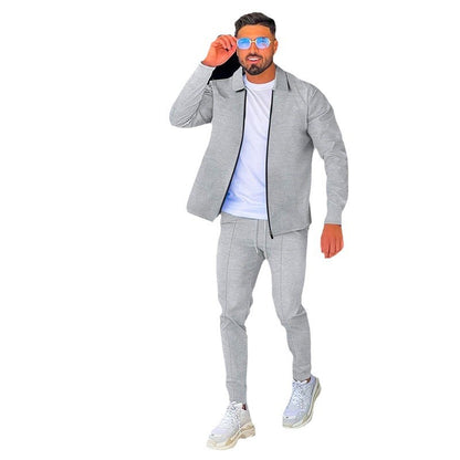 Men's tracksuit with zipper and elastic waistband Skorter