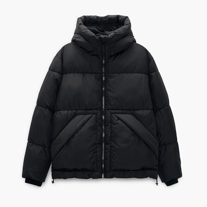 Men's quilted winter jacket with hood and generous pockets Skorter
