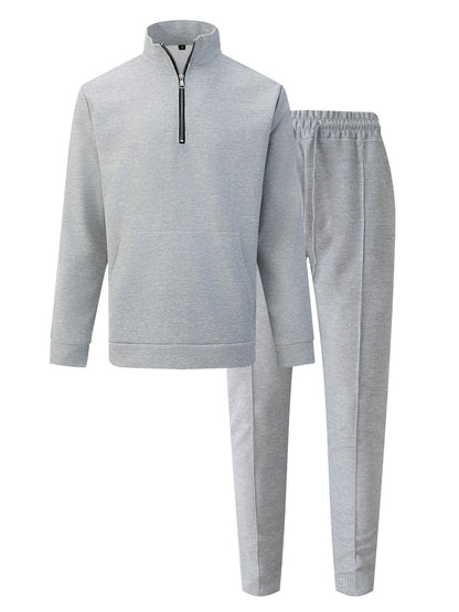 Men's Sporty Zip Sweater with Comfortable Jogging Pants Skorter