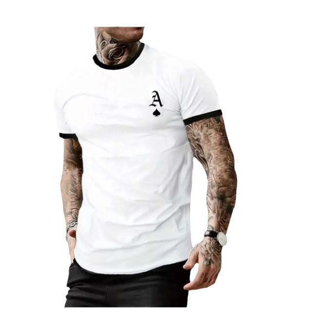 Men's T-shirt with modern design and contrasting collar Skorter