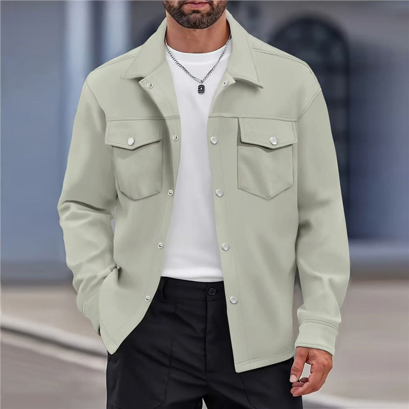 Men's versatile leisure jacket with modern pockets and button details Skorter