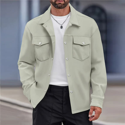 Men's versatile leisure jacket with modern pockets and button details Skorter