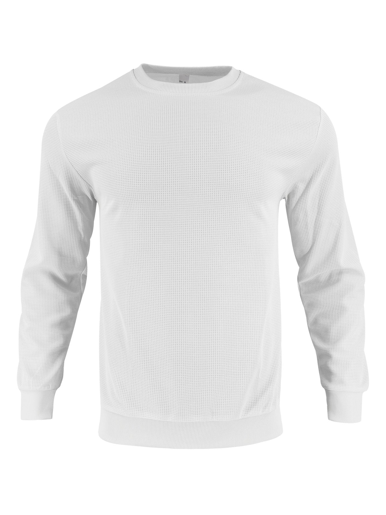 Men's stylish textured sweatshirt with round neck and elastic cuffs Skorter