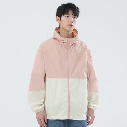 Sportig herrvindjacka med justerbar huva och reflexdetaljer Skorter