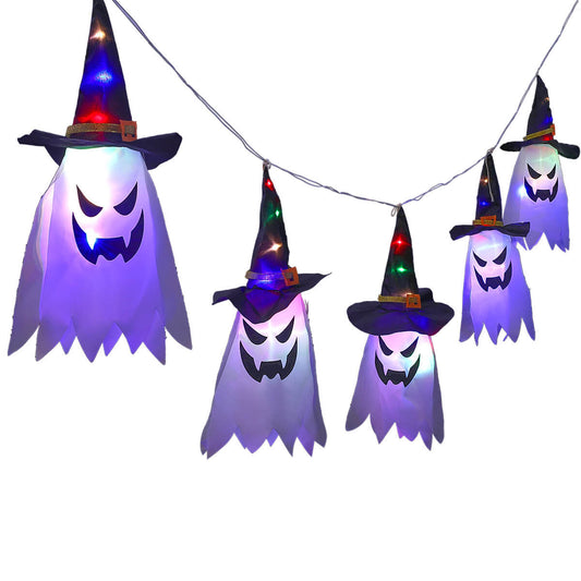 Skorter | Halloween Ghost Wizard Hat Color Light Fabric 1/5 Light Battery USB LED String Lights