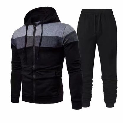 Men's tracksuit with functional hooded top and comfortable jogging pants Skorter