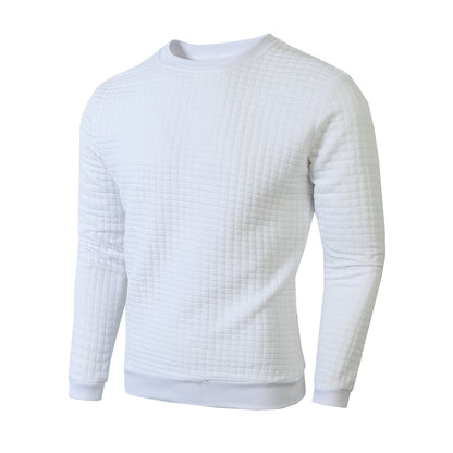 Men's sweater with textured design and round neckline Skorter