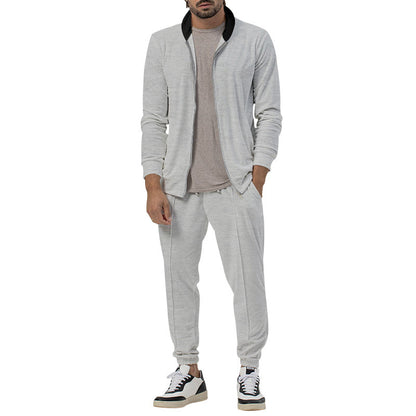 Men's sporty leisure set with full zip and elastic cuffs Skorter
