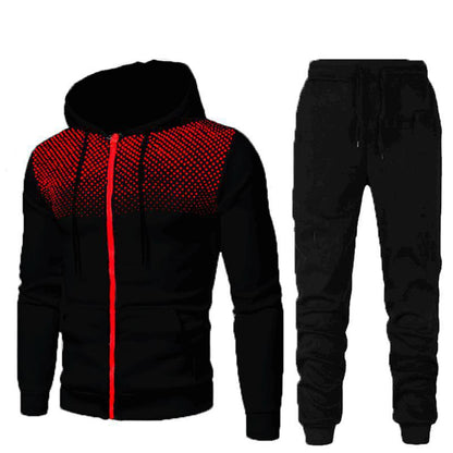 Men's stylish hoodie set with fashionable design and practical pockets Skorter