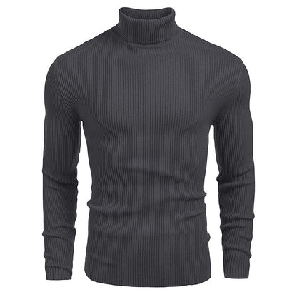 Men's turtleneck sweater made of fine rib knit Skorter