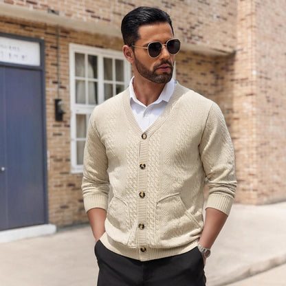 Men's cardigan with modern details and practical pockets Skorter