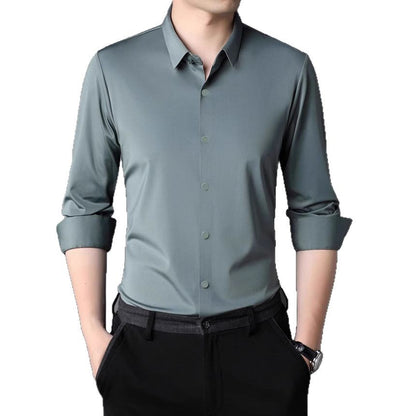 Men's elegant short sleeve shirt with fine shine Skorter