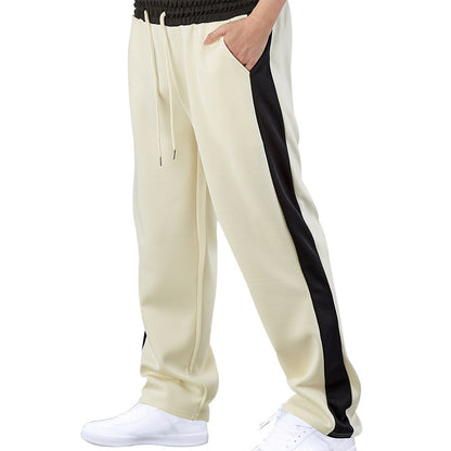 Men's Sporty Relaxed Fit Jogging Pants with Elastic Waistband and Side Pockets Skorter