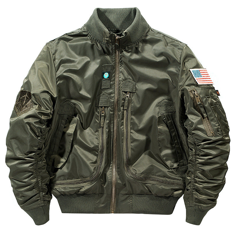 Men's Bomber Jacket with Functional Pockets and Durable Material Skorter