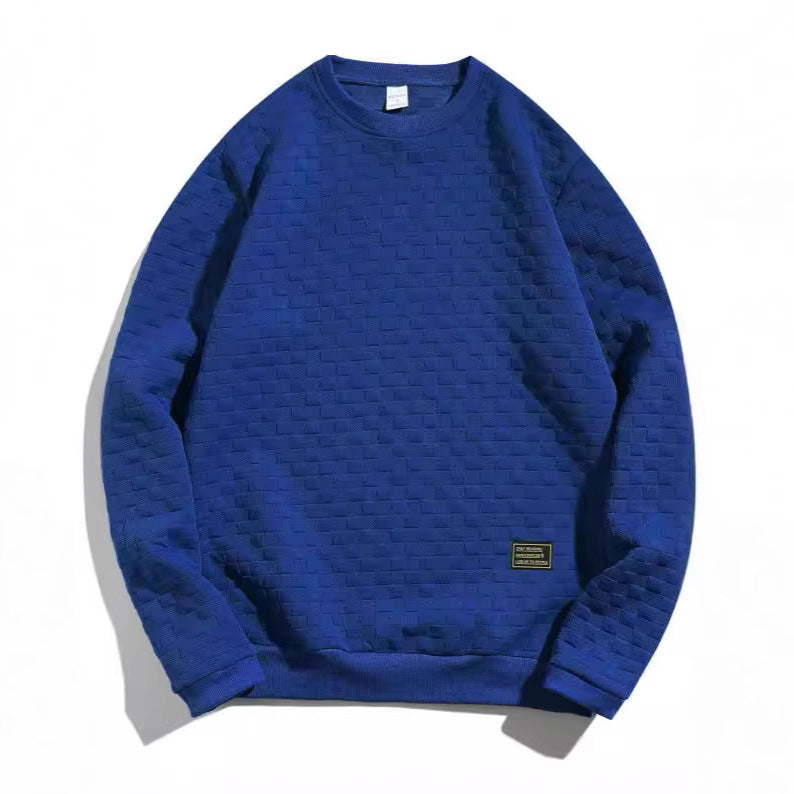 Men's sweatshirt with textured design and modern round neckline Skorter