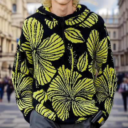 Unisex hoodie with unique floral design Skorter