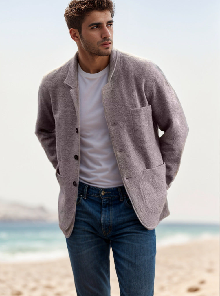 Men's transitional jacket made of high-quality material with a stylish collar and practical pockets Skorter