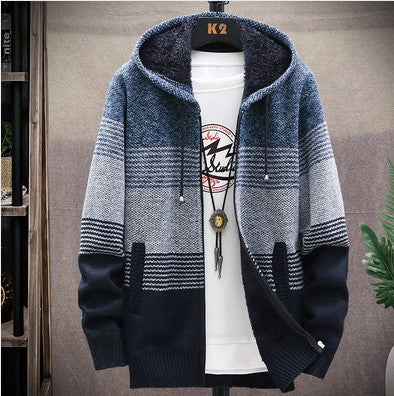 Men's stylish hoodie jacket with textured design Skorter