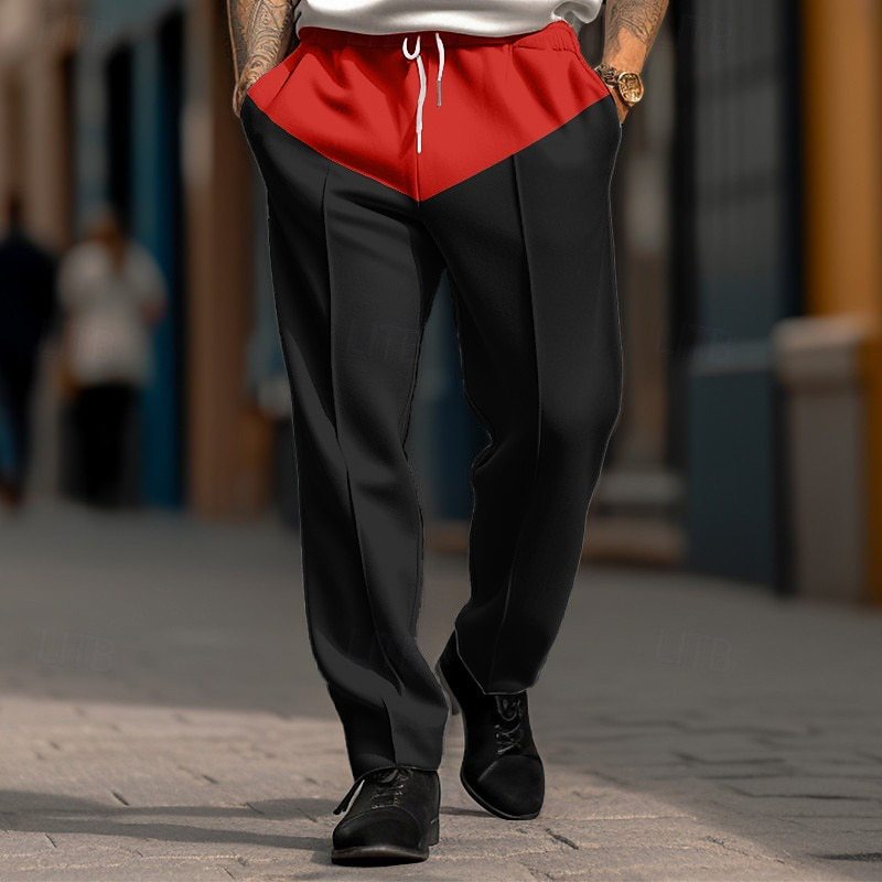 Men's sporty jogging pants with contrast details and adjustable drawstring Skorter