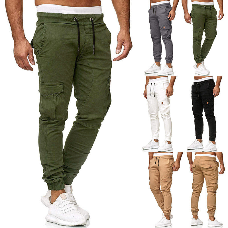 Men's cargo joggers with elastic waistband and practical pockets Skorter