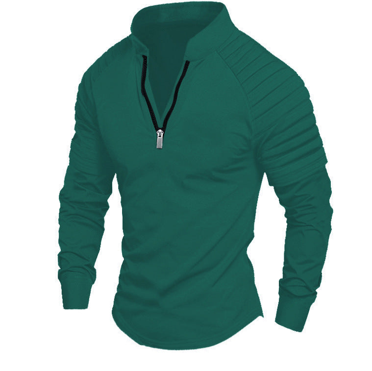 Men's sporty zip pullover with stylish accents Skorter