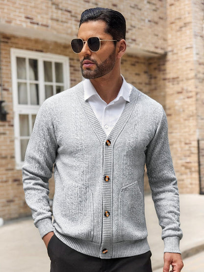 Men's cardigan with modern details and practical pockets Skorter