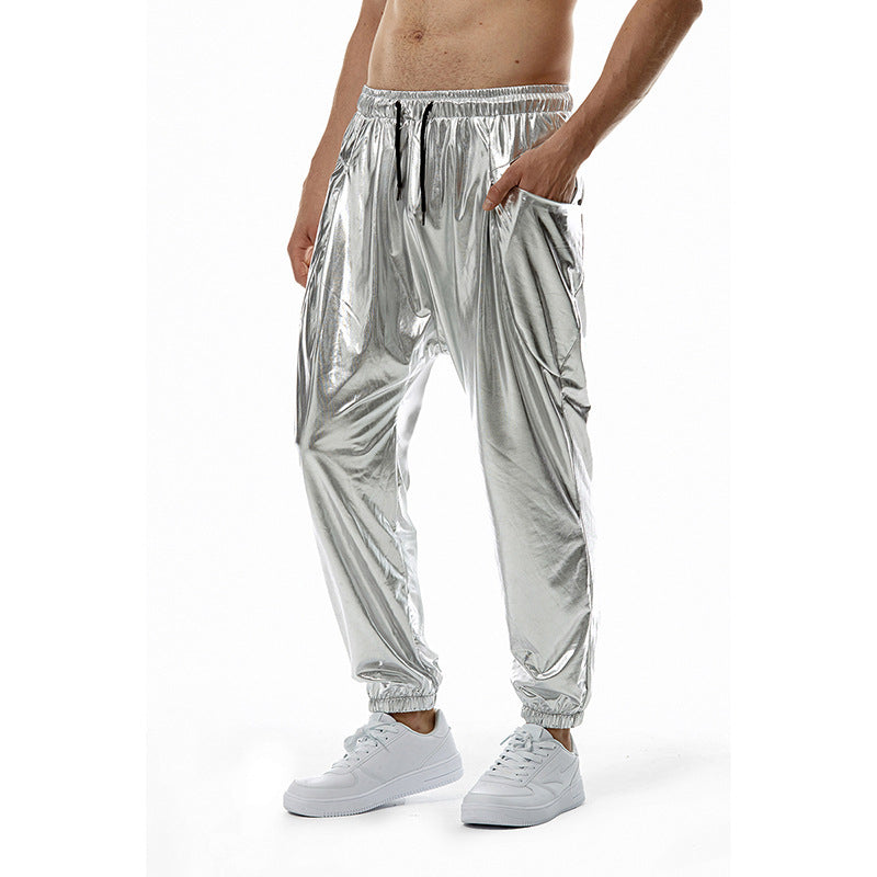 Men's stylish high-performance jogging pants made of shiny material Skorter