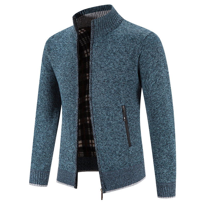 Herrkofta med hög krage och praktiska dragkedjefickor Skorter