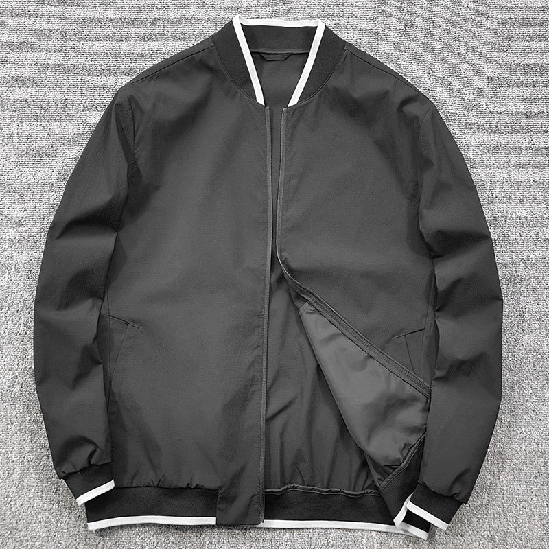 Men's quilted jacket with contrast collar Skorter