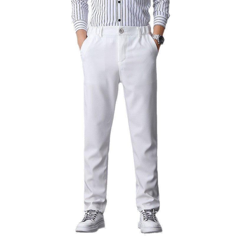 Men's Comfortable Chino Pants with Elastic Waistband Skorter