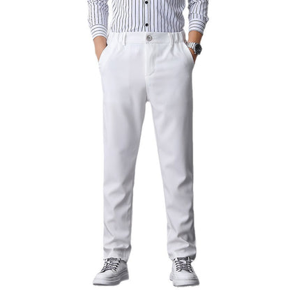 Men's Comfortable Chino Pants with Elastic Waistband Skorter