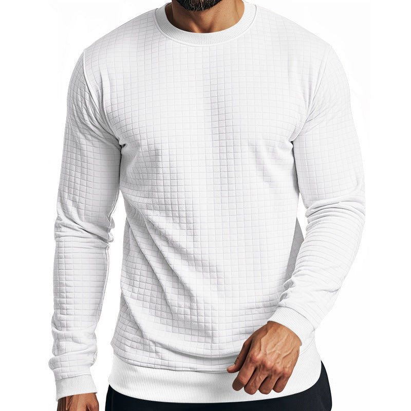 Men's long sleeve sweatshirt with textured design and elastic cuffs Skorter