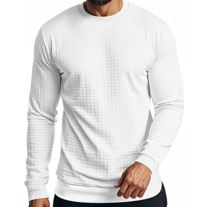 Men's long sleeve sweatshirt with textured design and elastic cuffs Skorter
