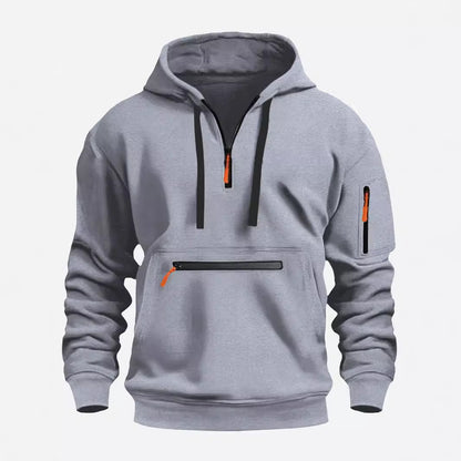Men's stylish hoodie with practical zippered pockets Skorter