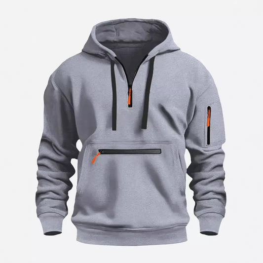 Men's stylish hoodie with practical zippered pockets Skorter