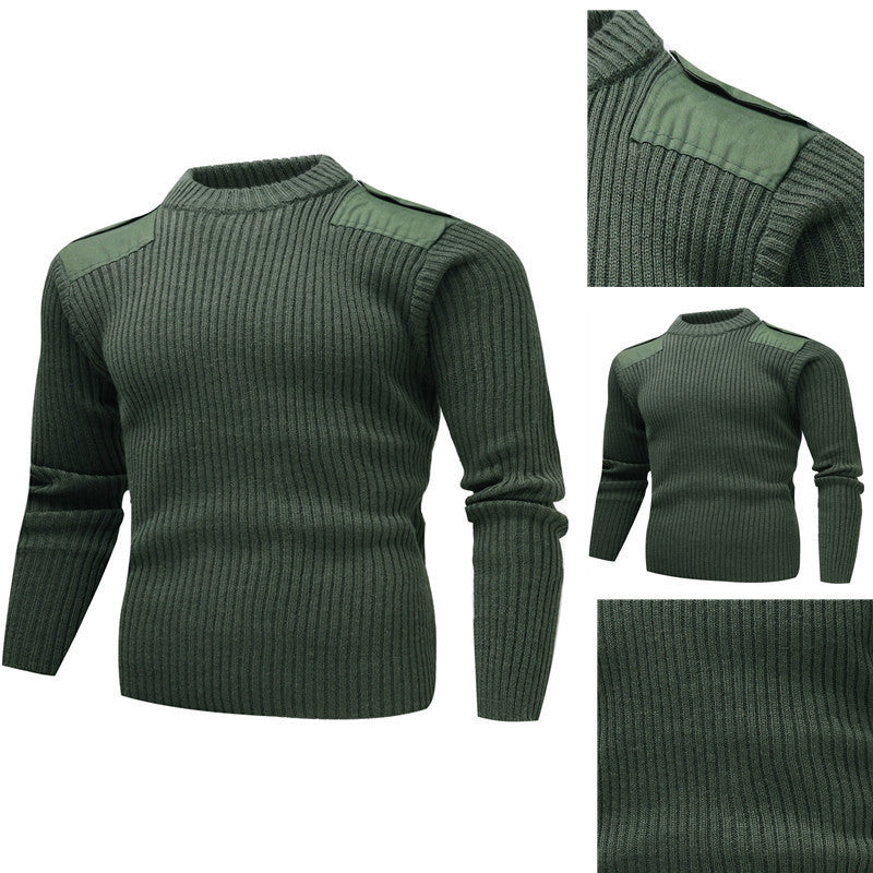 Men's textured knit top with shoulder details Skorter