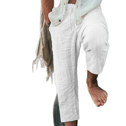 Men's Chino Pants with Casual Cut and Elastic Waistband Skorter