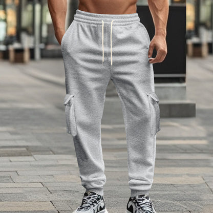 Men's cargo jogging pants with elastic waistband and practical pockets Skorter