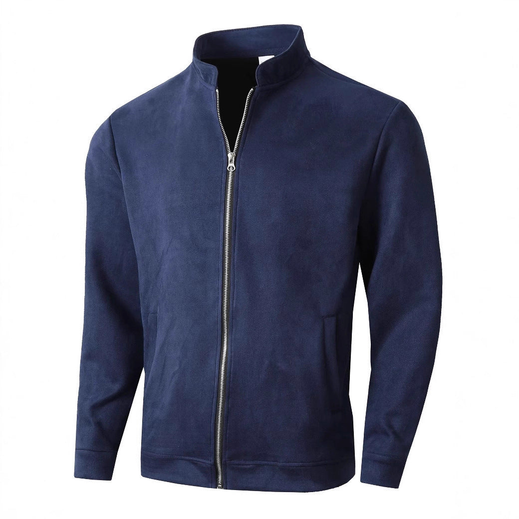 Men's elegant and comfortable softshell jacket with a high collar and full-length zipper Skorter