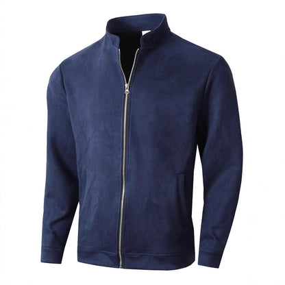 Men's elegant and comfortable softshell jacket with a high collar and full-length zipper Skorter