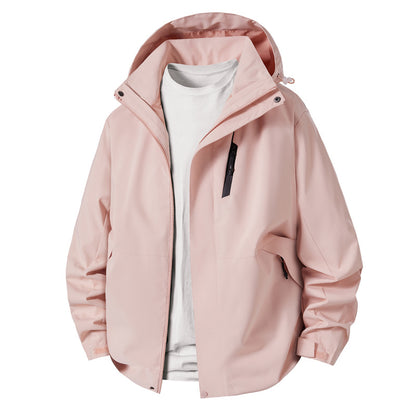 Men's technical transition jacket with adjustable hood rim Skorter