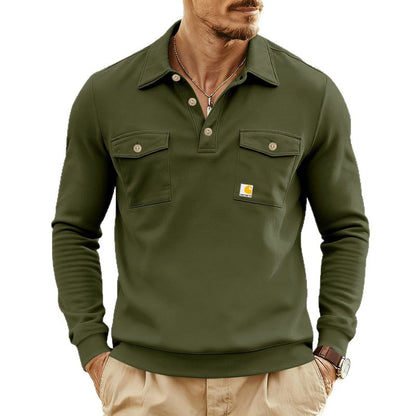 Men's polo shirt with casual collar and practical breast pockets Skorter