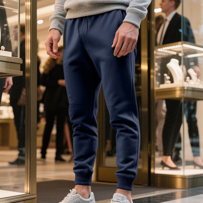 Men's sporty jogging pants with elastic waistband and practical pockets Skorter